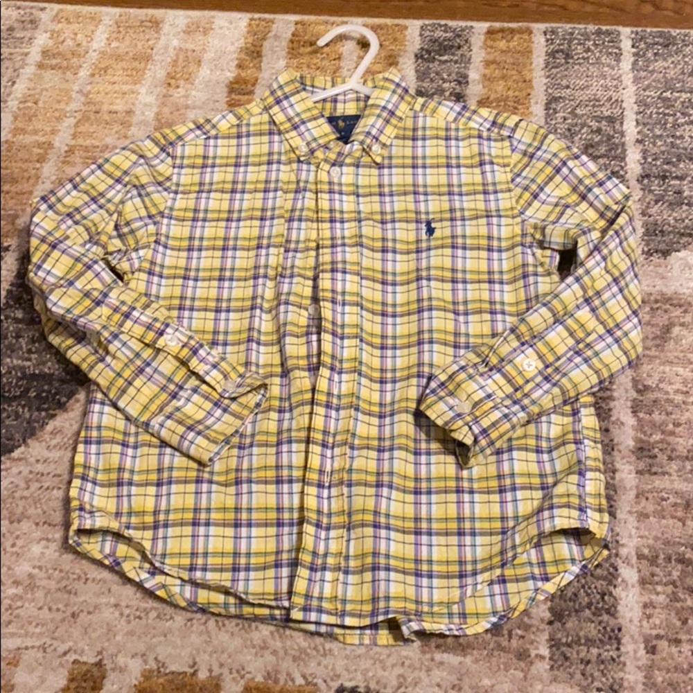 Long sleeved checkered Polo brand button down